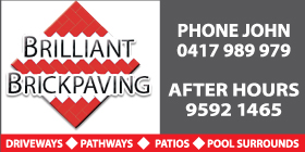 BRILLIANT BRICKPAVING - EXCELLENT RATES - DRIVEWAYS - PATHWAYS - PATIOS - POOL SURROUNDS - SENIORS DISCOUNT 